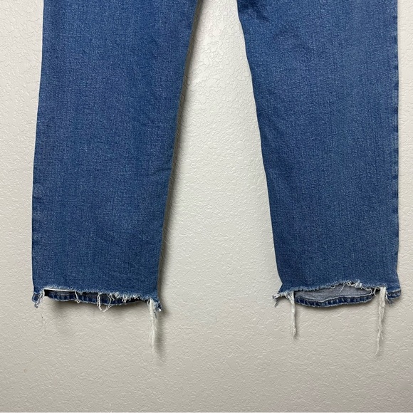 Abercrombie & Fitch Ankle Straight Ultra High Rise Blue Jeans Size 14 Long - Picture 9 of 10